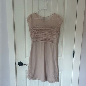 Boden Cream Layered Knee-length Dress